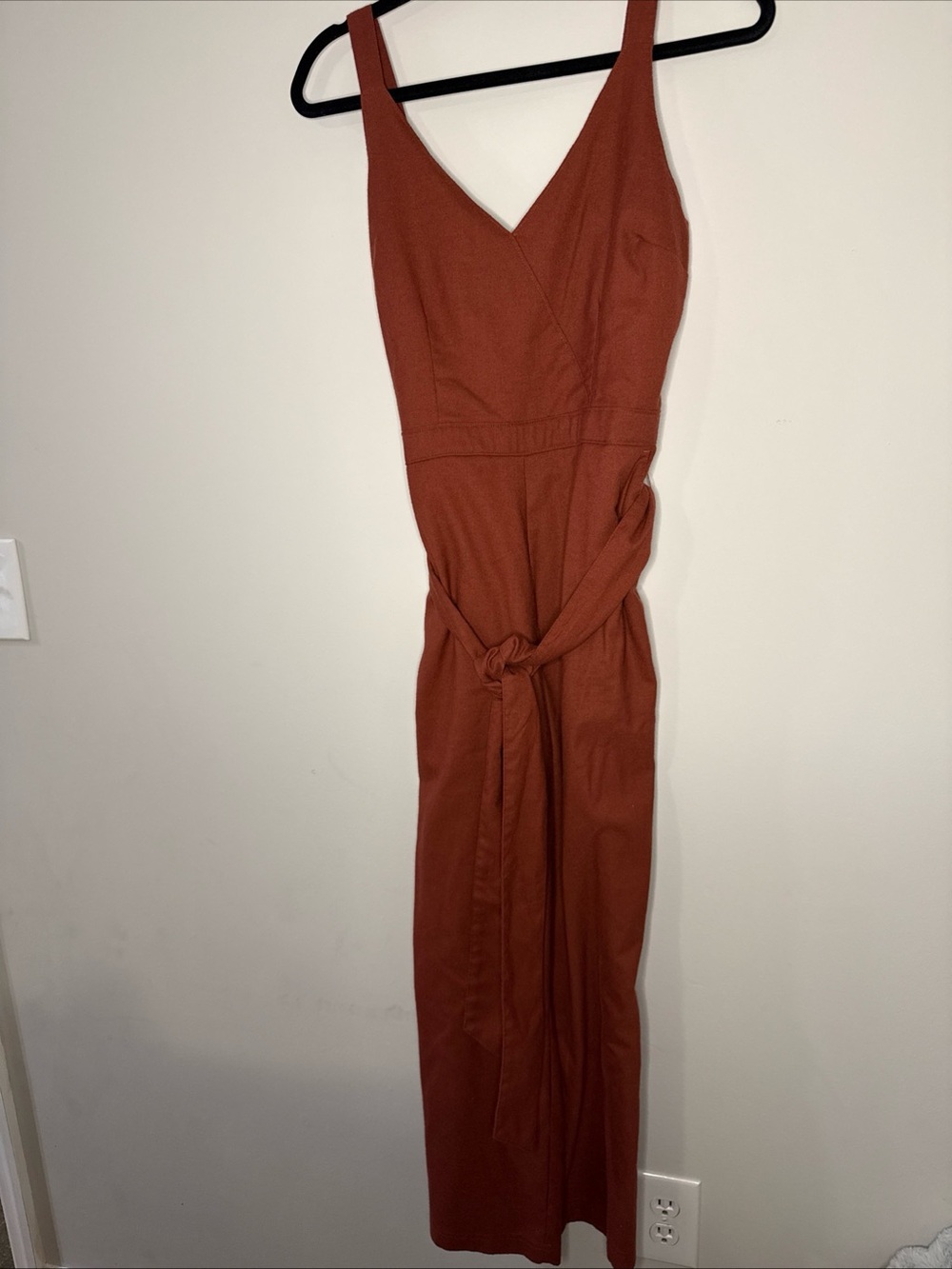 Abercrombie & Fitch Rust Orange Sleeveless Jumpsuit